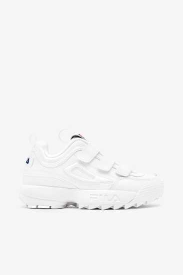 Fila Femme Disruptor 2 Triple Strap 125 Blanche / Navy / Rouge Fila France OGM-018539